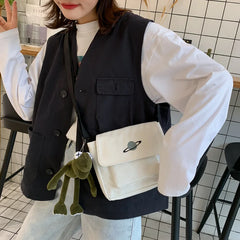 Japanese Style Planet Tooling Art Girl Student Shoulder Bag