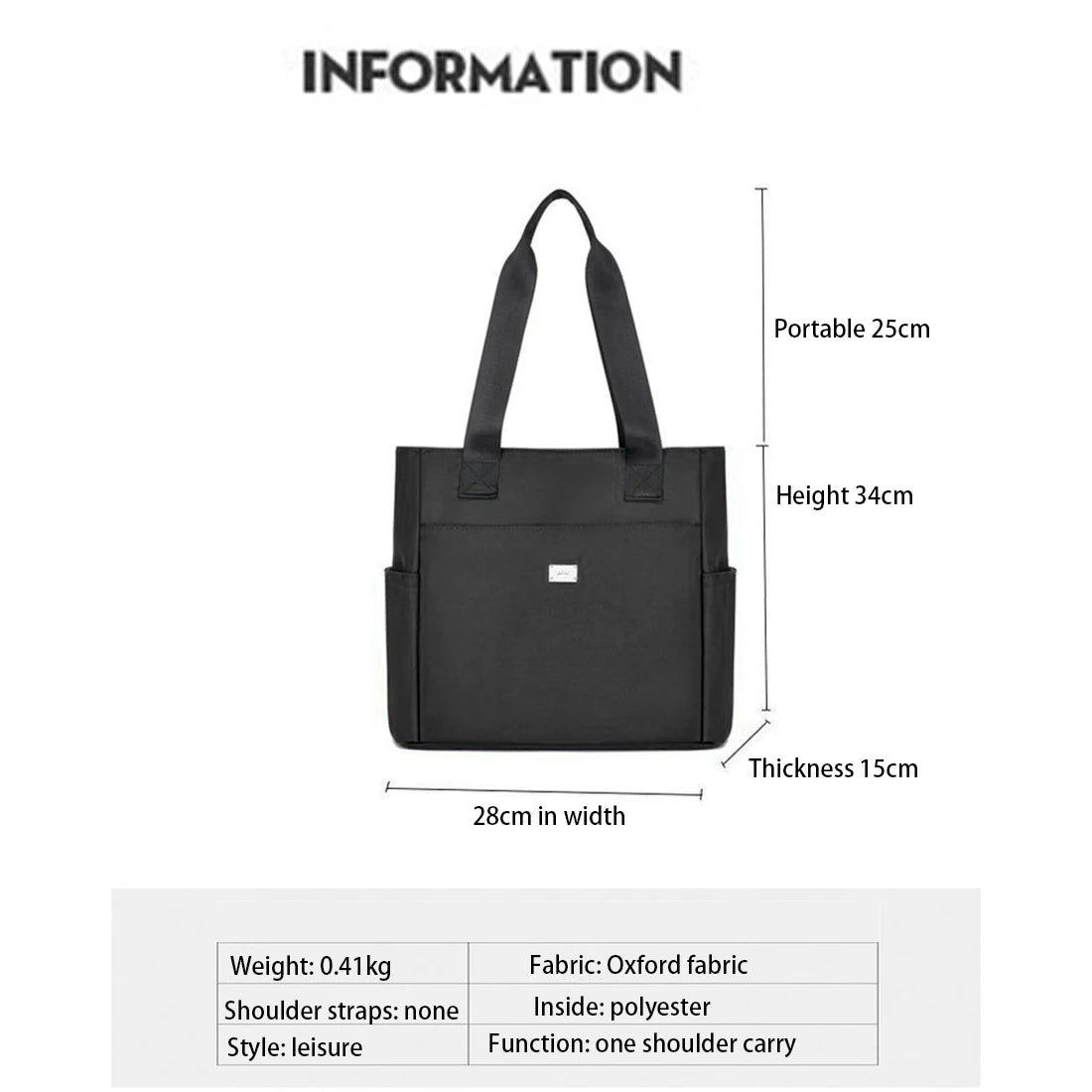 Waterproof Nylon Shoulder Bag Large Capacity Female Casual Tote