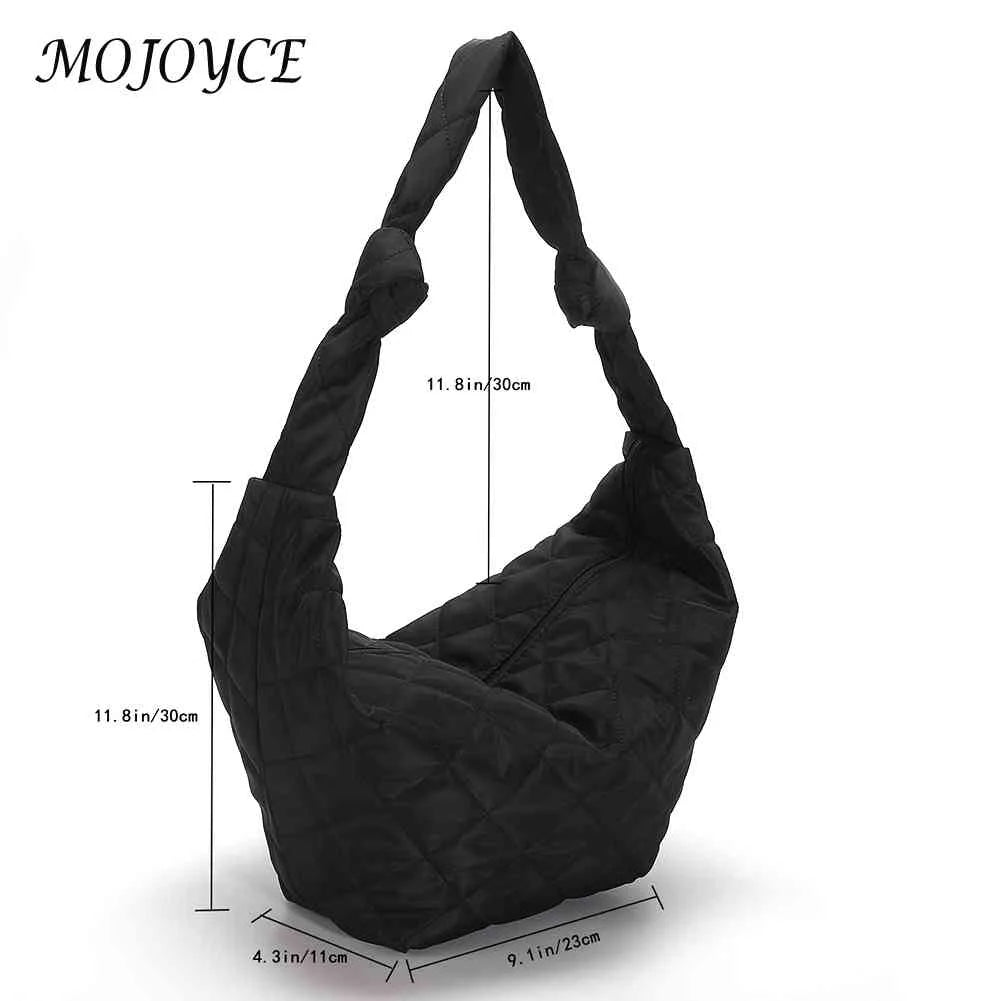 Women Top-handle Handbags Cotton Padded Shoulder Totes Nylon Travel