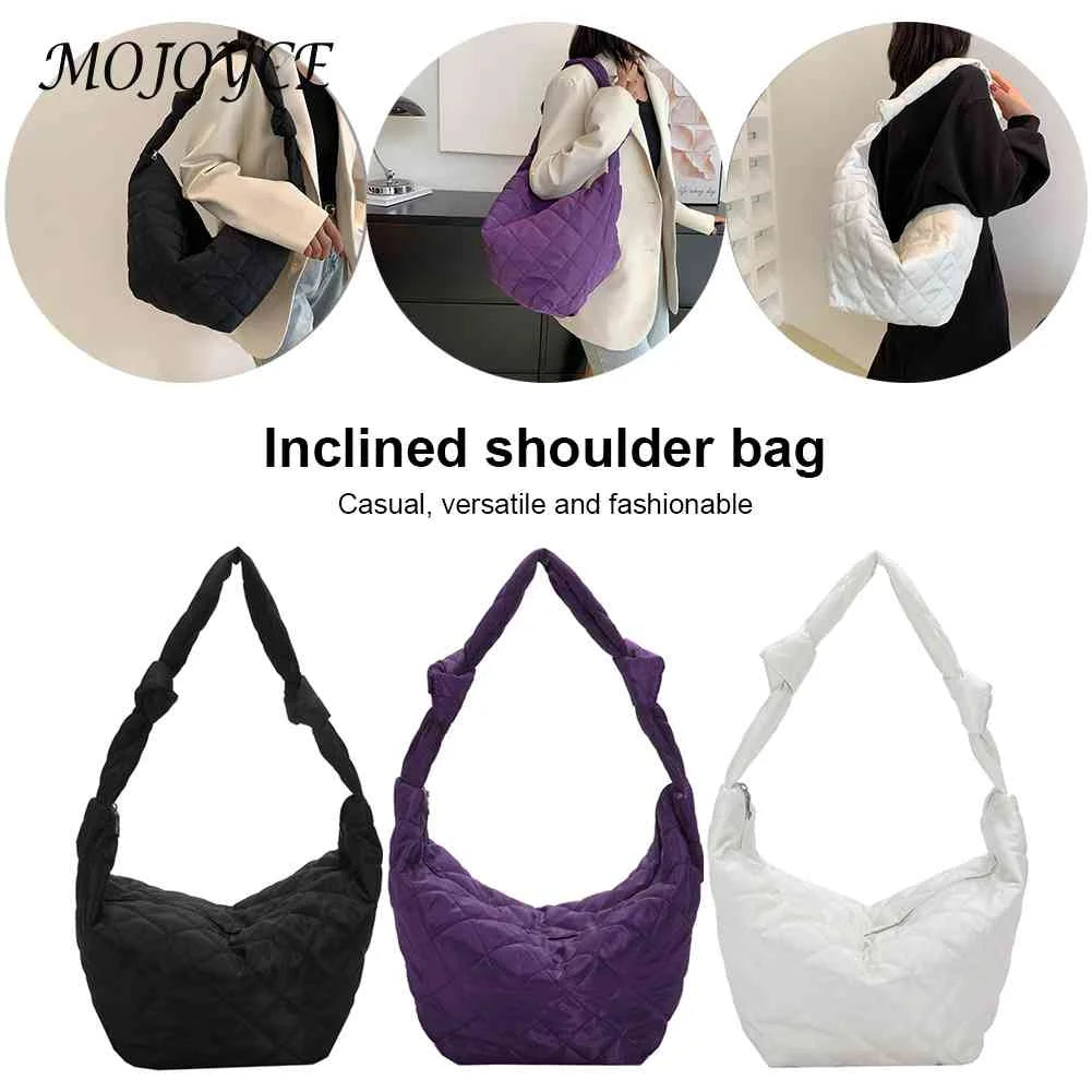 Women Top-handle Handbags Cotton Padded Shoulder Totes Nylon Travel