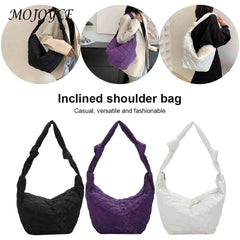 Women Top-handle Handbags Cotton Padded Shoulder Totes Nylon Travel