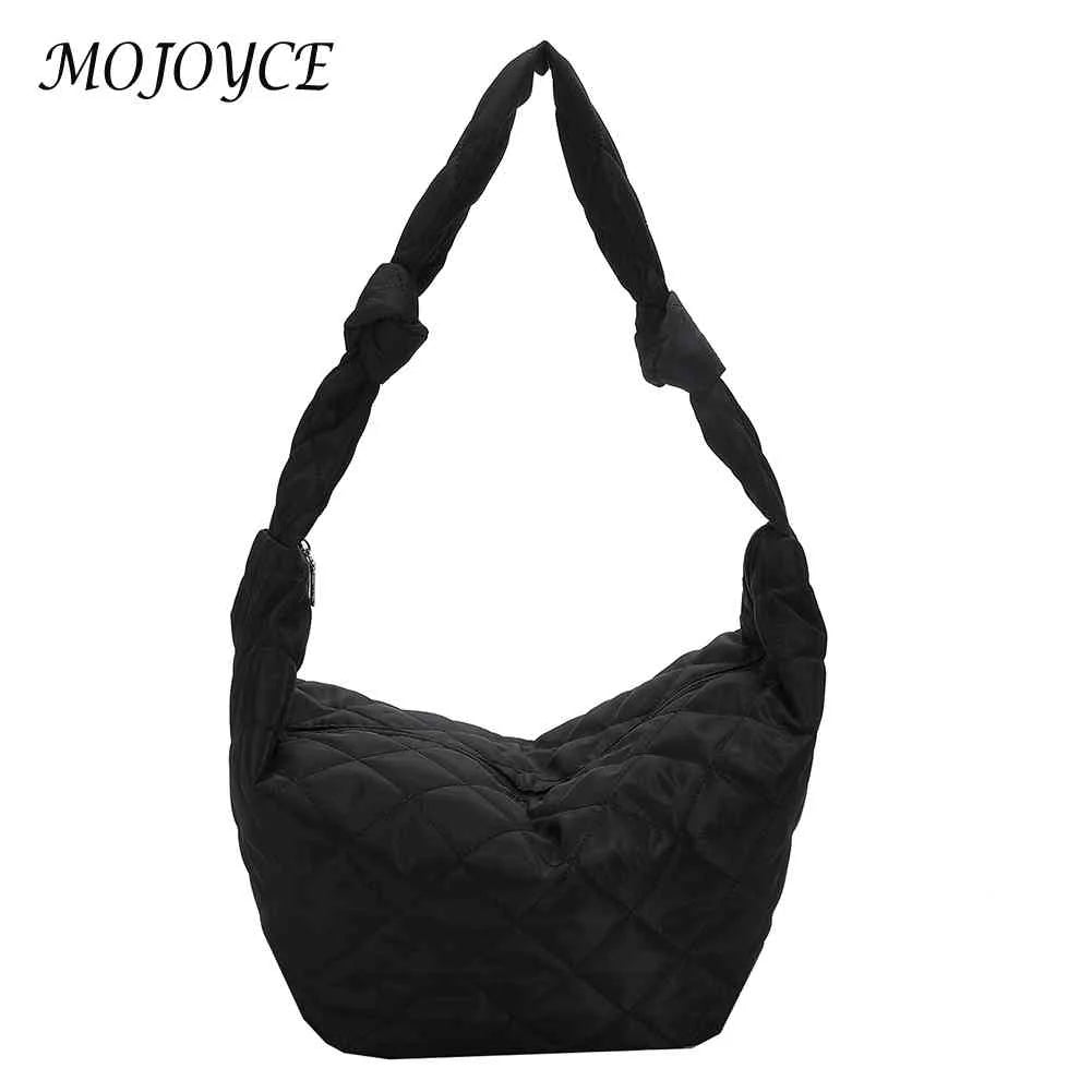Women Top-handle Handbags Cotton Padded Shoulder Totes Nylon Travel
