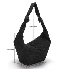 Cotton Padded Top-handle Totes Shoulder Bag Crossbody Bags