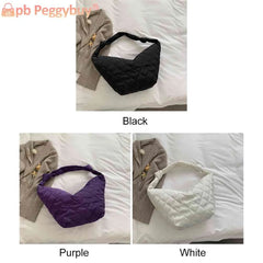 Women Cotton Padded Shoulder Totes Bags