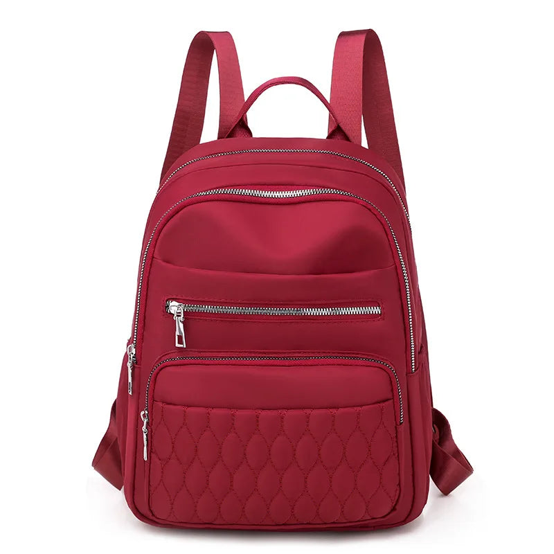 Women Travel Backpack Girls Schoolbag Soft Fabric Multi-pockets Backpack