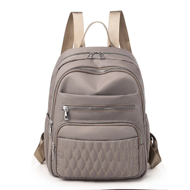 Women Travel Backpack Girls Schoolbag Soft Fabric Multi-pockets Backpack