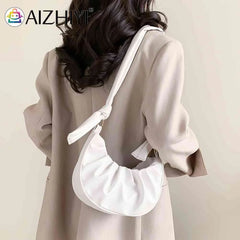 PU Leather Cloud Pleated Women's Underarm Bag