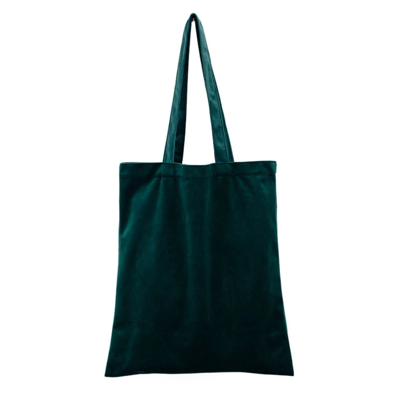 Velvet Shoulder Bag DIY Hand Painted Tote Bag Large Capacity