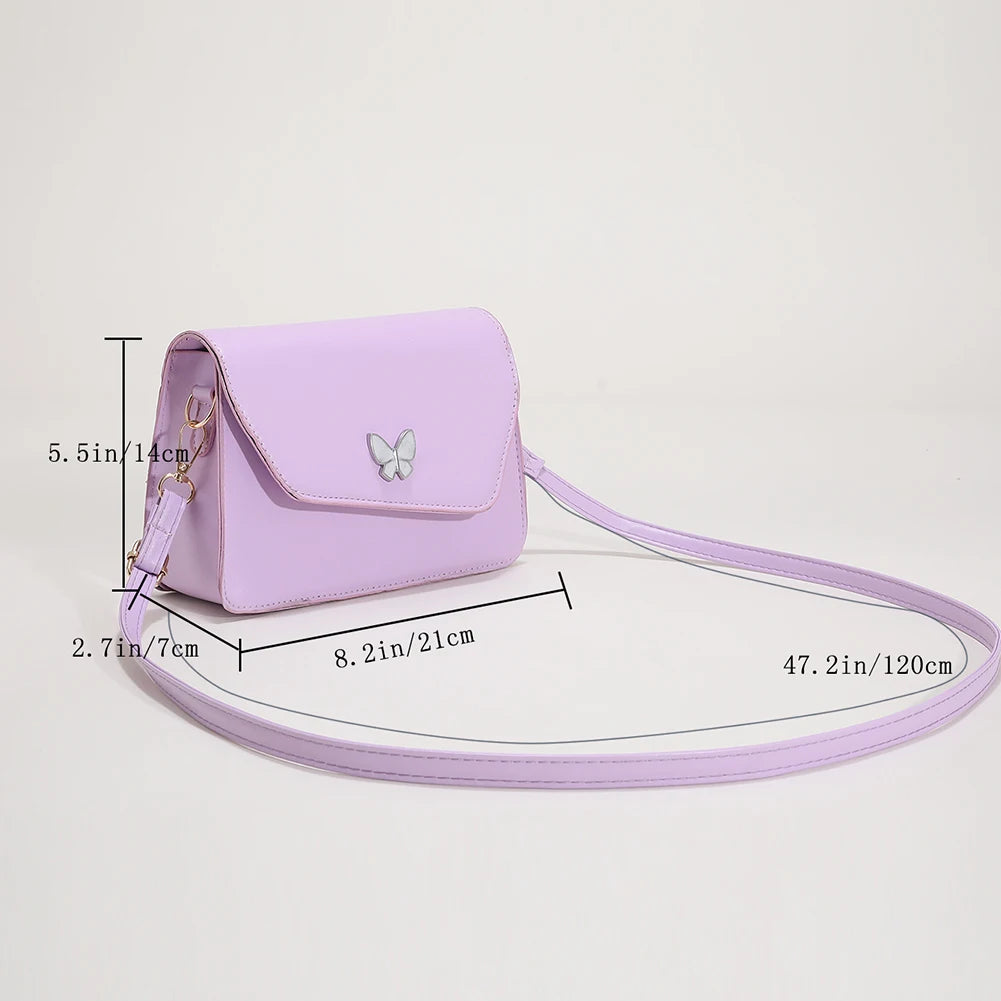 Vintage Leather Handbag Female Flap Solid Crossbody Bag for Lady