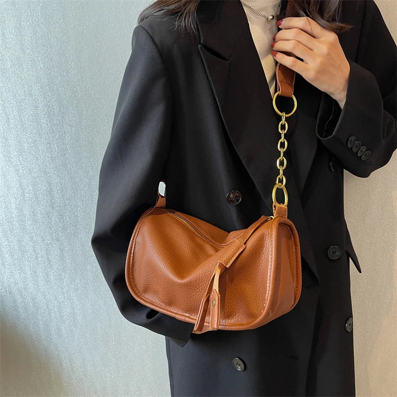 Vintage Shoulder Bag Women's Crossbody Tote Saddle Bag