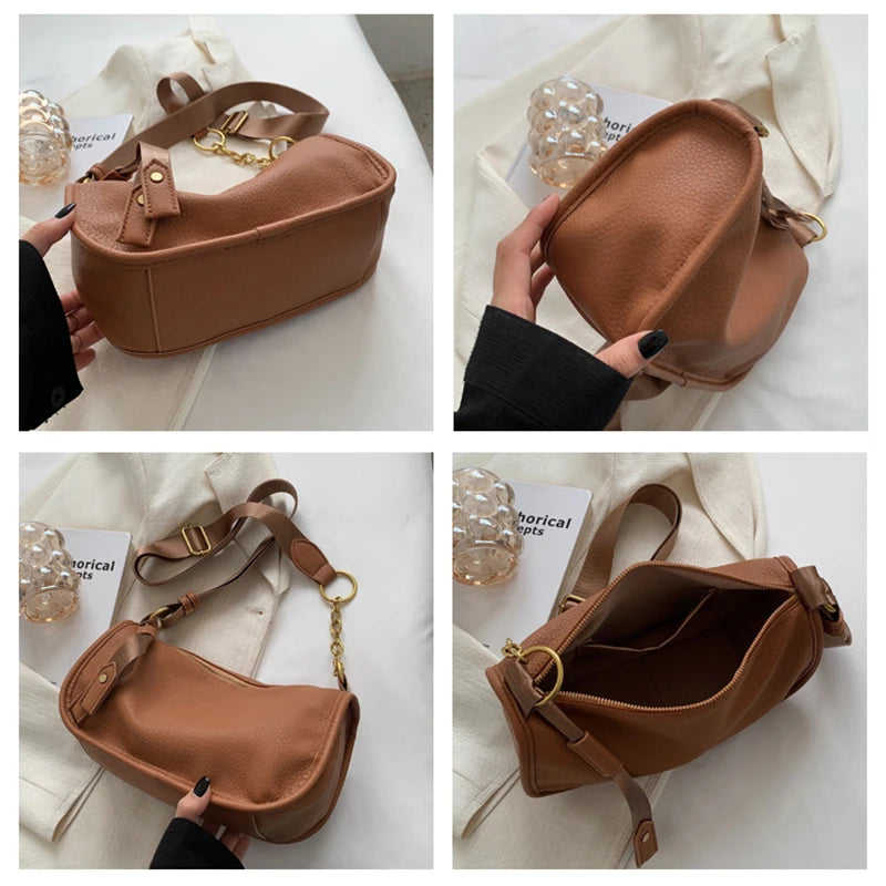 Vintage Shoulder Bag Women's Crossbody Tote Saddle Bag