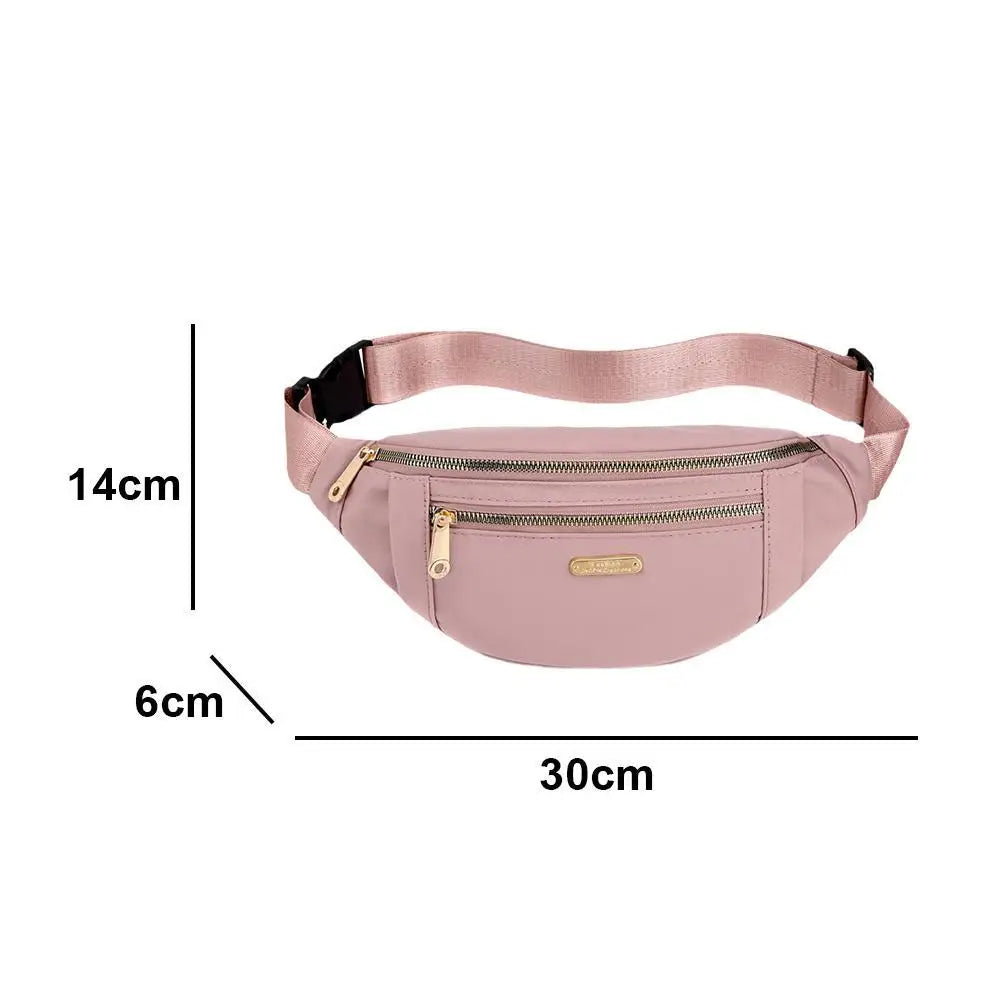 Women Waist Bag Waterproof Shoulder Messenger Bag Sport Casual Ladies