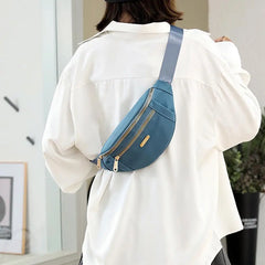 Women Waist Bag Waterproof Shoulder Messenger Bag Sport Casual Ladies