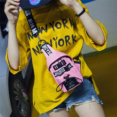 Women Waist Nylon Belt Zipper Waist Bag Casual Chest Bum Bag