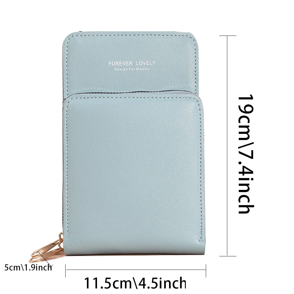 Women Wallets Card Pack Phone Bag Cartoon Print Storage Purse Crossbody Bags