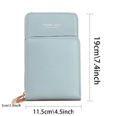Women Wallets Card Pack Touch Screen Mobile Phone Bag Cat Print Storage Purse