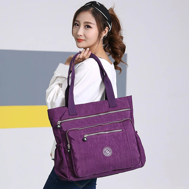 Waterproof Nylon Shoulder Bag Cross Body Messenger Tote Shopper