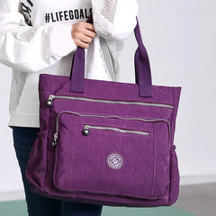 Waterproof Nylon Shoulder Bag Cross Body Messenger Tote Shopper