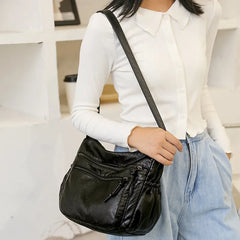 Wild Multi-Layer Shoulder Bag Large Capacity Crossbody Handbag