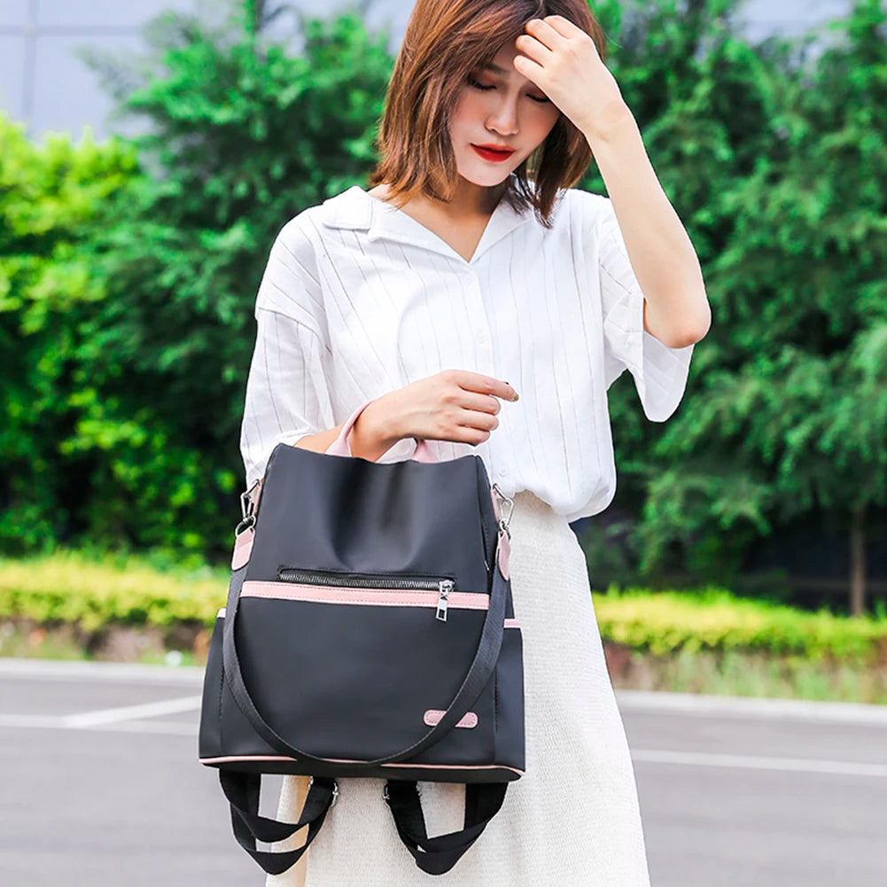 Women's Oxford Cloth Backpack Anti-theft Large Capacity School Bag