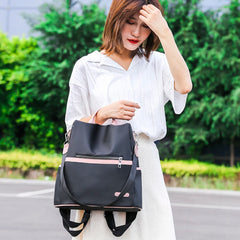 Women's Oxford Cloth Backpack Anti-theft Large Capacity School Bag