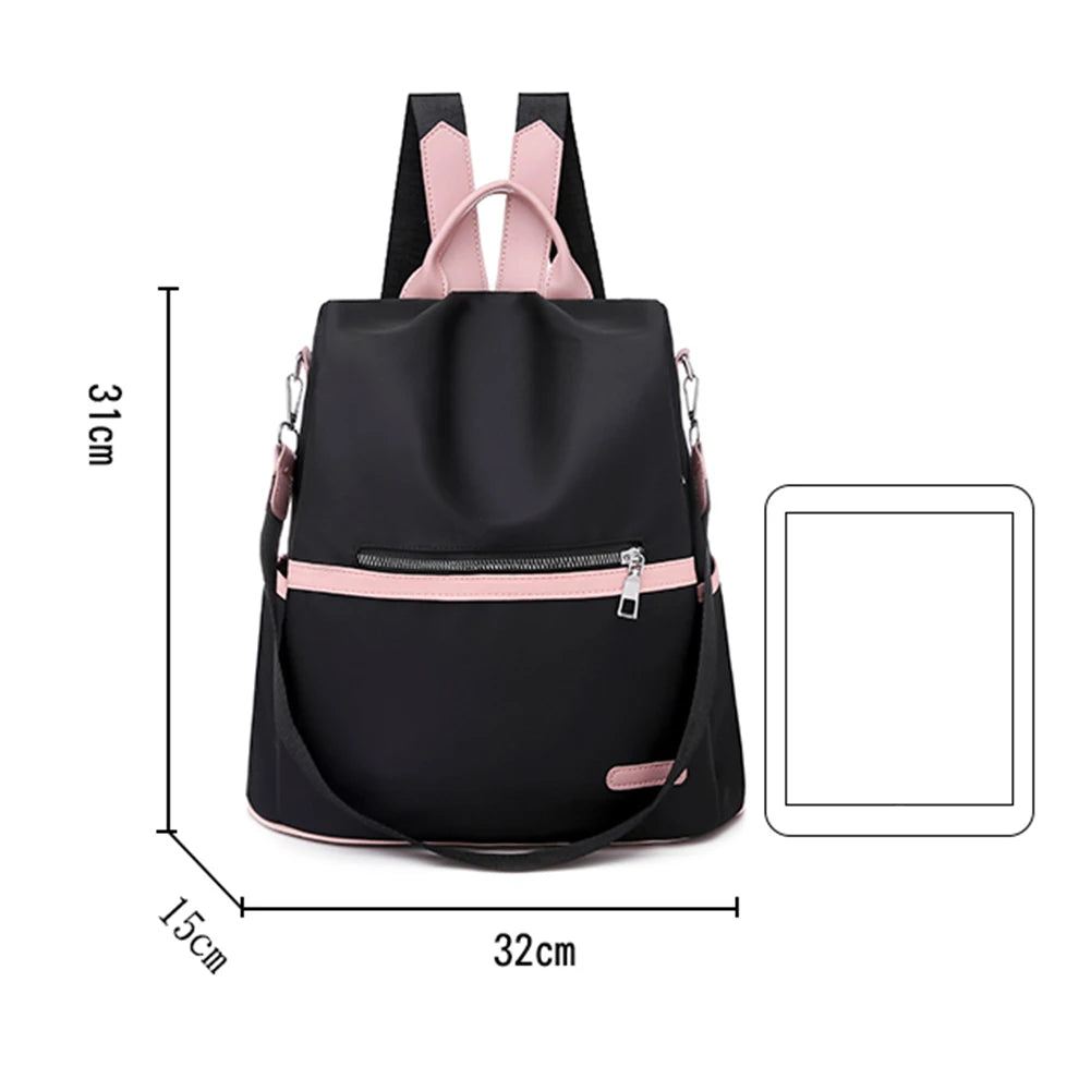 Women's Oxford Cloth Backpack Anti-theft Large Capacity School Bag