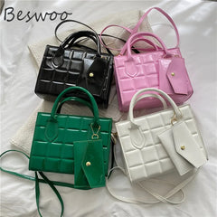 Women's Lacquered Embossed Cross-body Bag