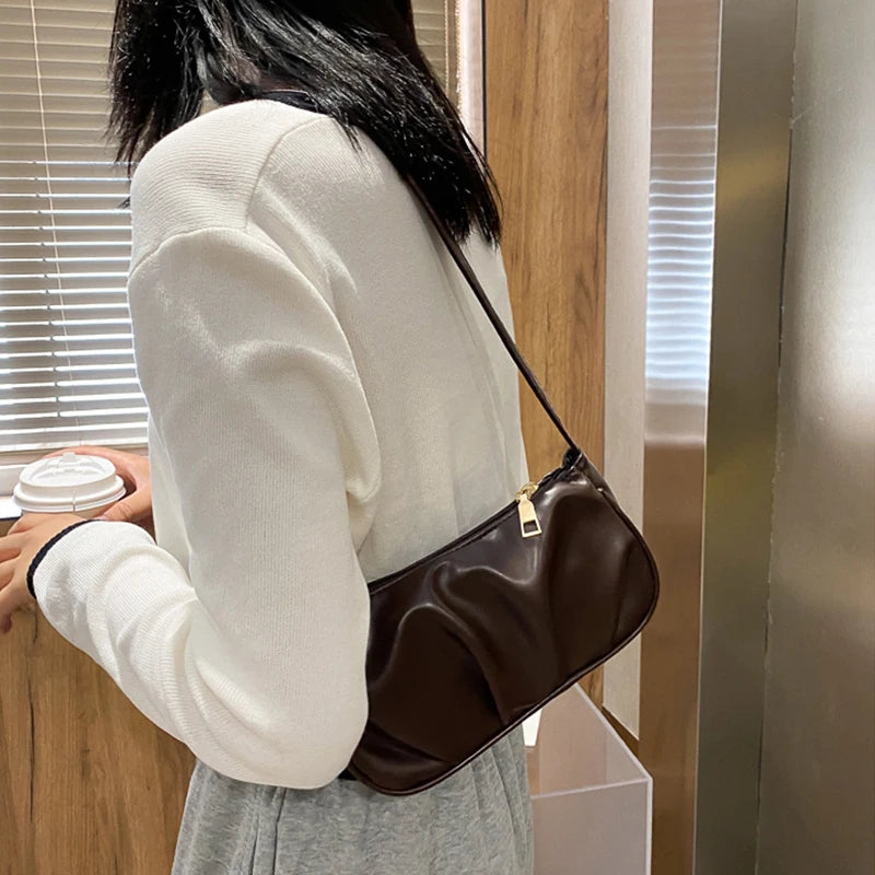 Chain Shoulder Bag PU Leather Handbag Casual Streetwear Summer Bag