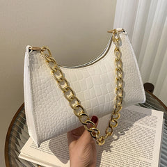 Crocodile Pattern Shoulder Bag All-match Handbags for Women