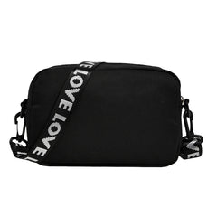 Nylon Crossbody Bag Casual Handbags Zipper Closure Solid Color