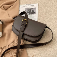 Women's Saddle Bag PU Leather Crossbody Purse Small Satchel