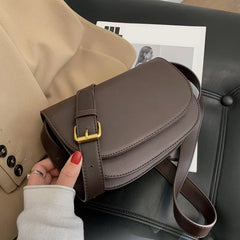 Women's Saddle Bag PU Leather Crossbody Purse Small Satchel