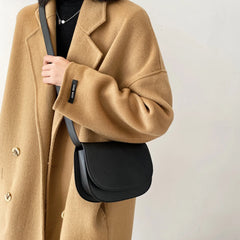 Women's Saddle Bag PU Leather Crossbody Purse Small Satchel
