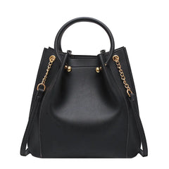 Women's Large Capacity PU Leather Bucket Crossbody Bag