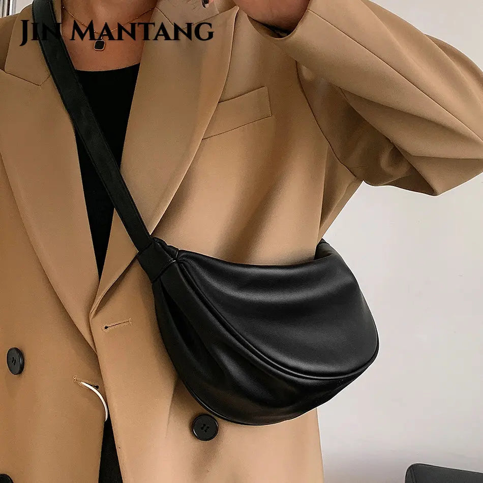 Soft Leather Hobos Bag for Women Shoulder Messenger Purse Handbags