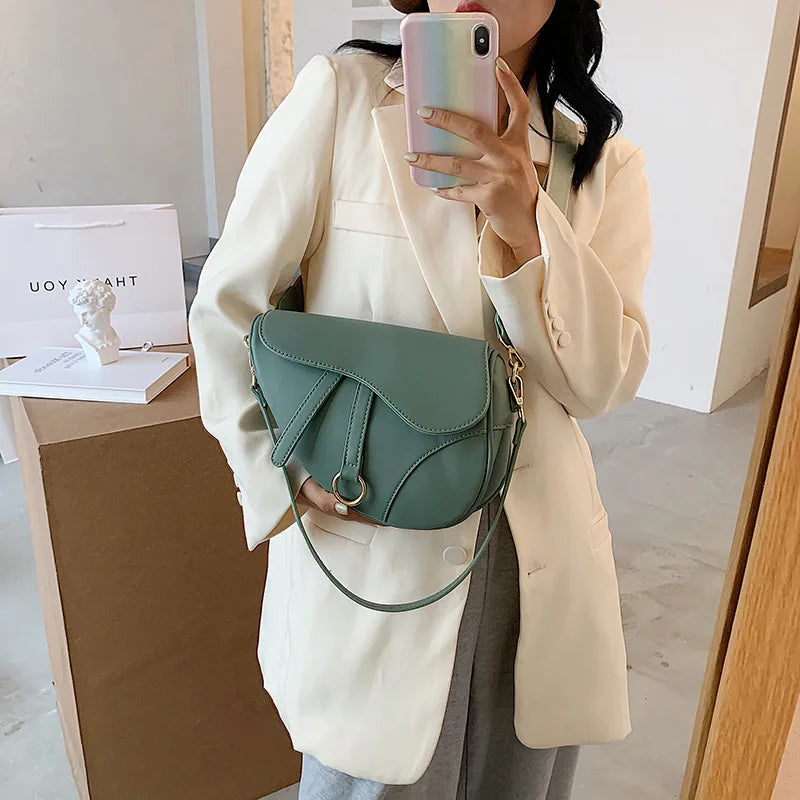 Women's Messenger Saddle Bag Retro Crossbody Handbag