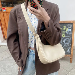 Women's Retro Armpit Bag PU Leather Ladies Shoulder Messenger Bags