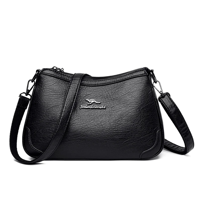 Women's Shoulder Bag Light Retro Soft Leather Messenger Bag