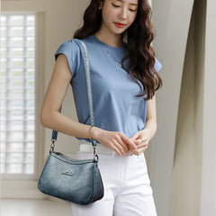 Women's Shoulder Bag Light Retro Soft Leather Messenger Bag
