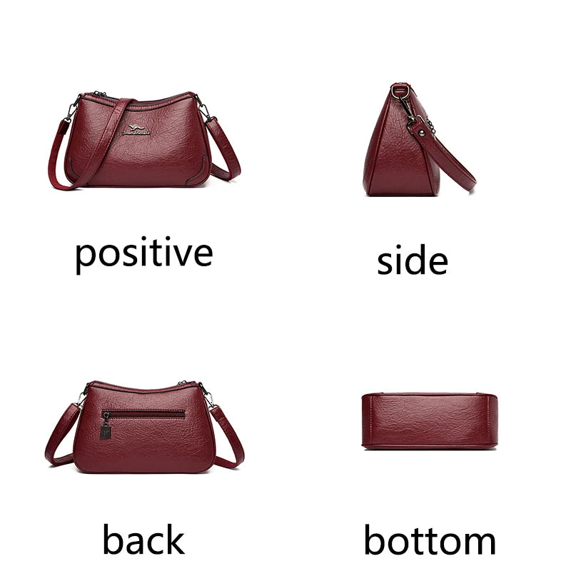Women's Shoulder Bag Light Retro Soft Leather Messenger Bag
