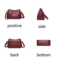 Women's Shoulder Bag Light Retro Soft Leather Messenger Bag
