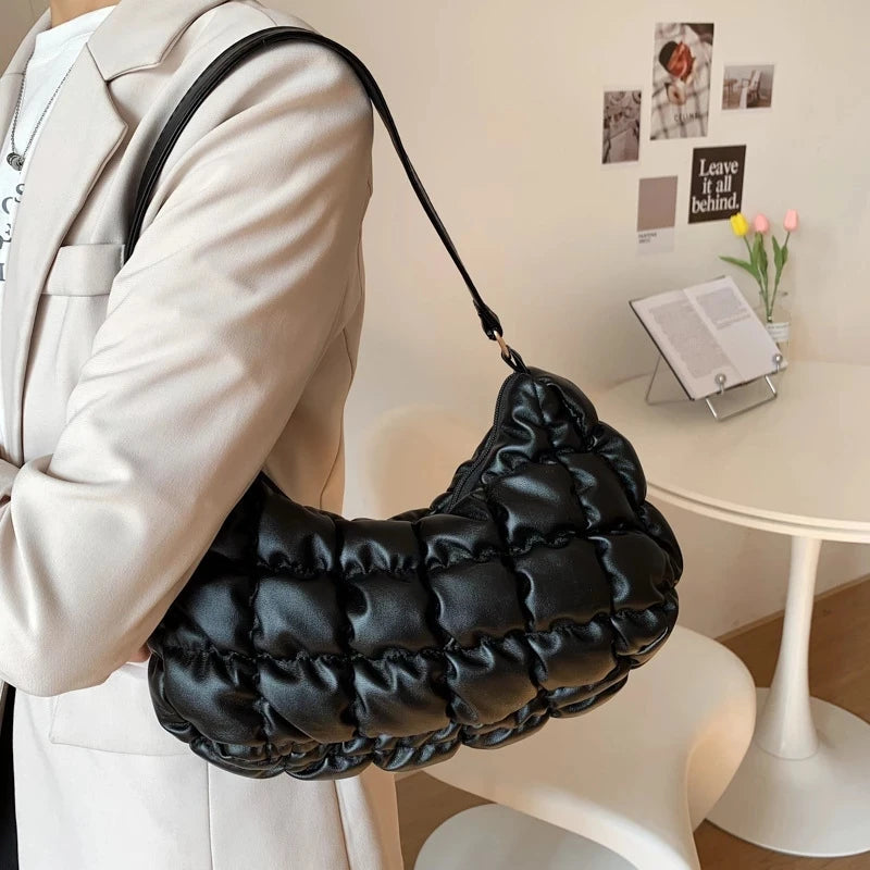 Women's Shoulder Bag Plaid Quilted Crossbody Handbag