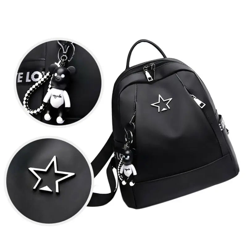 Women's Small Backpack Travel Nylon Shoulder Bag