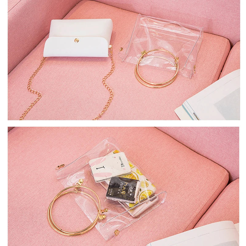 Women's Stylish Jelly Bag Candy Armpit Bag Ladies Waterproof Shoulder Handbag