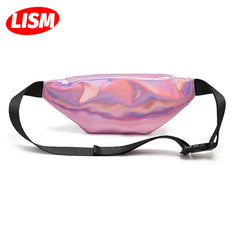 Women's Laser Waist Bag Colorful Fanny Pack Hip Bag