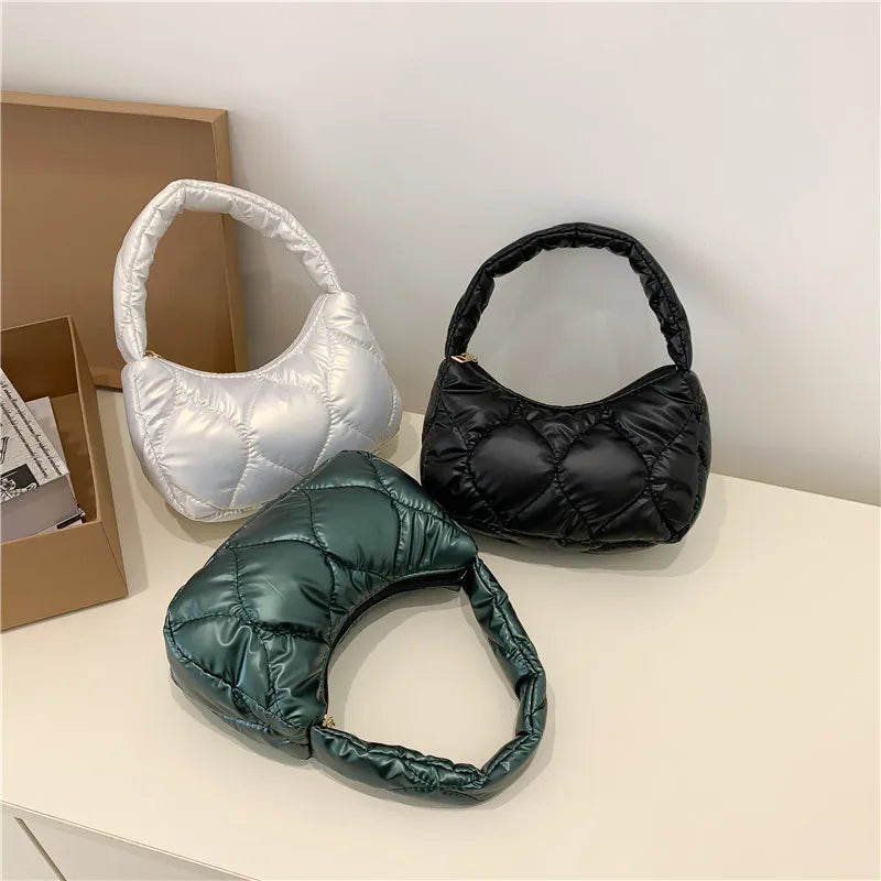 Square Shoulder Bag Small Capacity Solid Clutch Purse Handbag