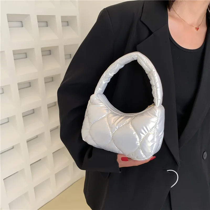 Square Shoulder Bag Small Capacity Solid Clutch Purse Handbag
