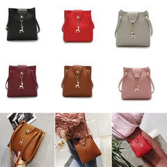 Women's PU Leather Shoulder Bag Small Square Flap Messenger Bag