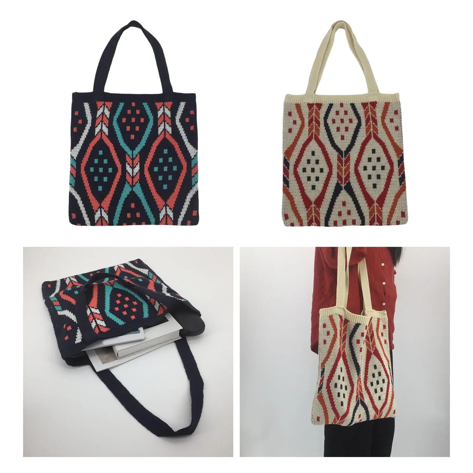 Yarn Women Shoulder Bag Big Capacity Tote Bags Shopping Bags Daily Bags
