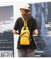 Yellow Small Crossbody Bag Women Messenger Sling Chest Bag
